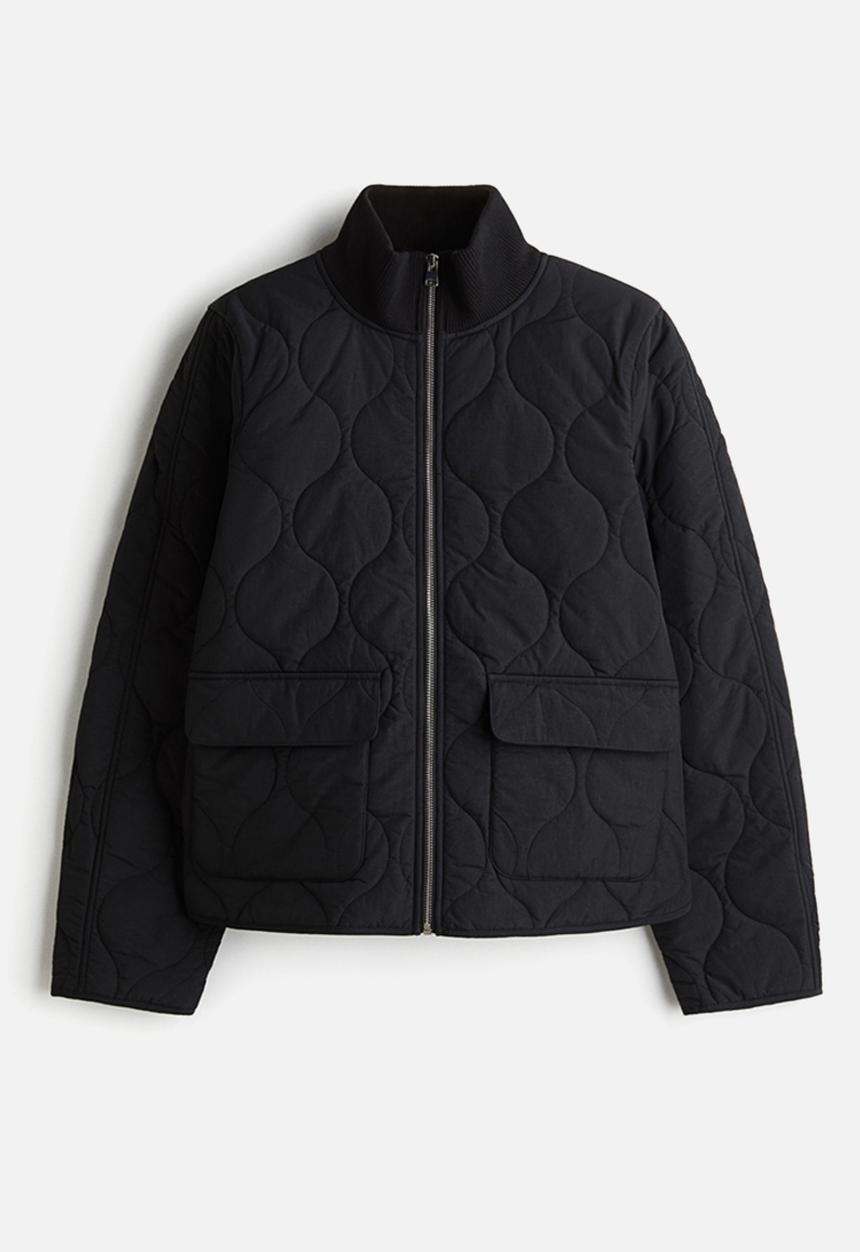 H&M - Oversized quilted jacket - black