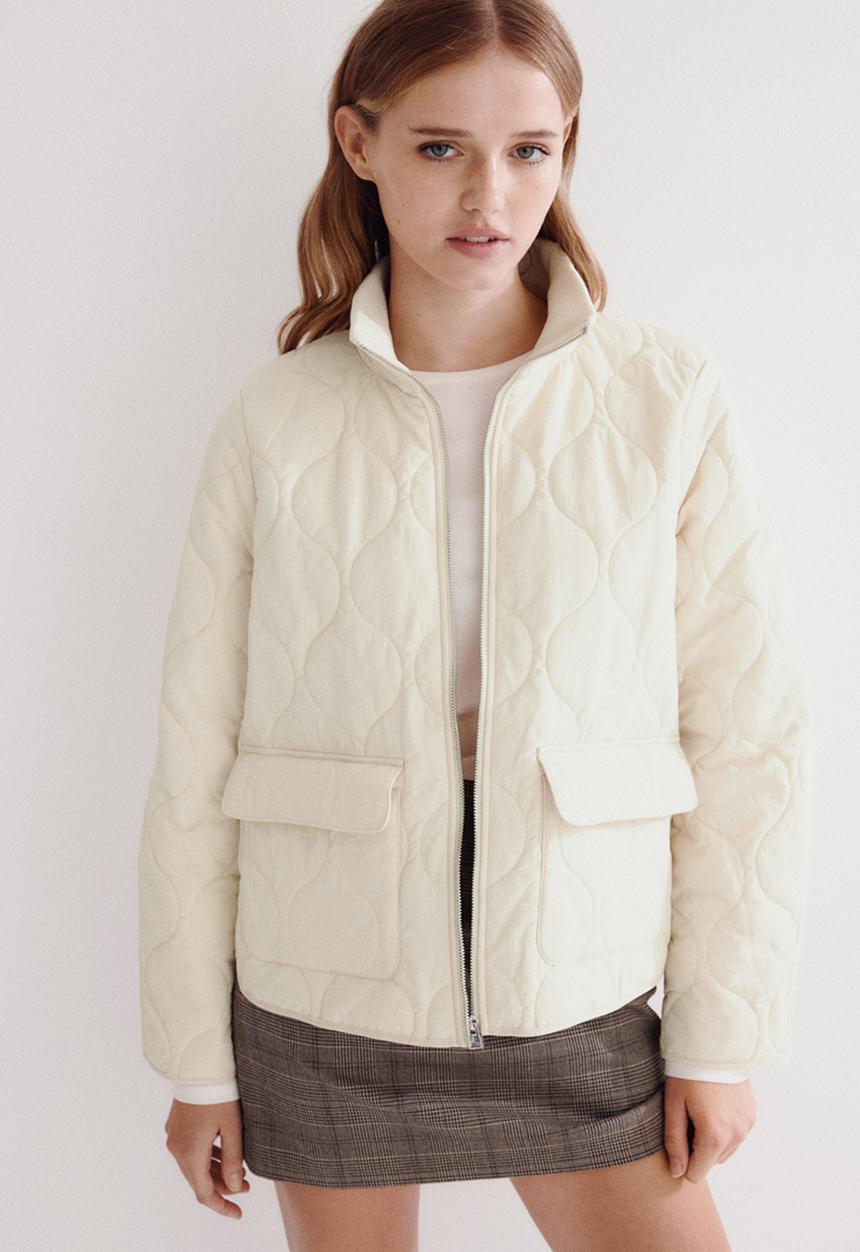 H&M - Oversized quilted jacket - cream