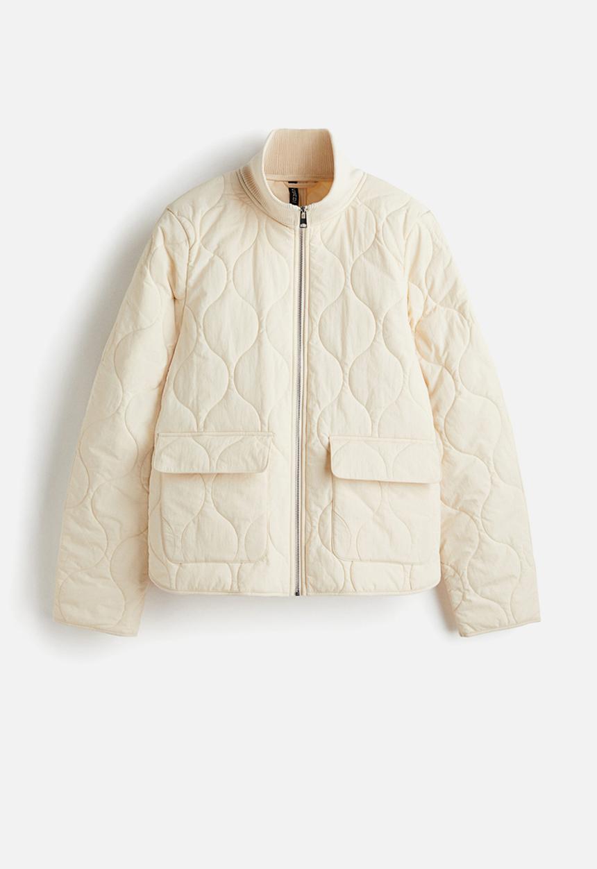 H&M - Oversized quilted jacket - cream