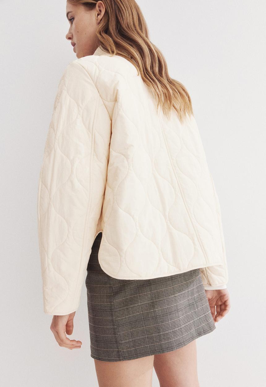 H&M - Oversized quilted jacket - cream