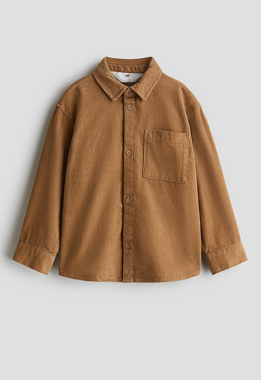 H&M - Cotton corduroy shirt - beige