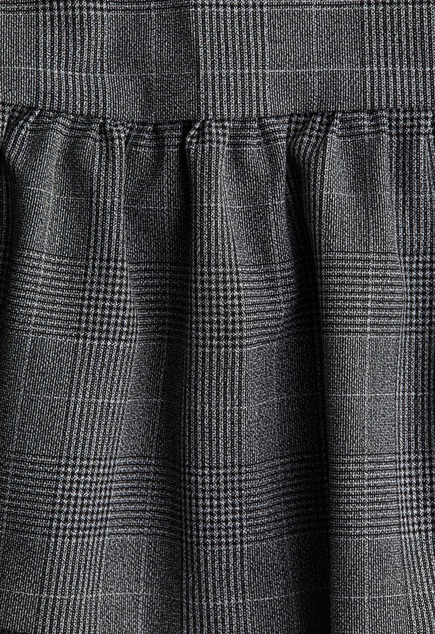H&M - Flared mini skirt - grey/checked