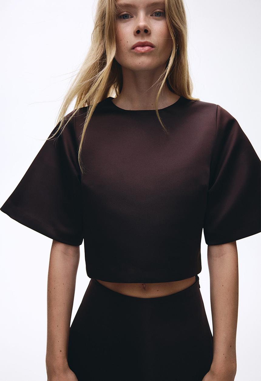 H&M - Short top - dark brown