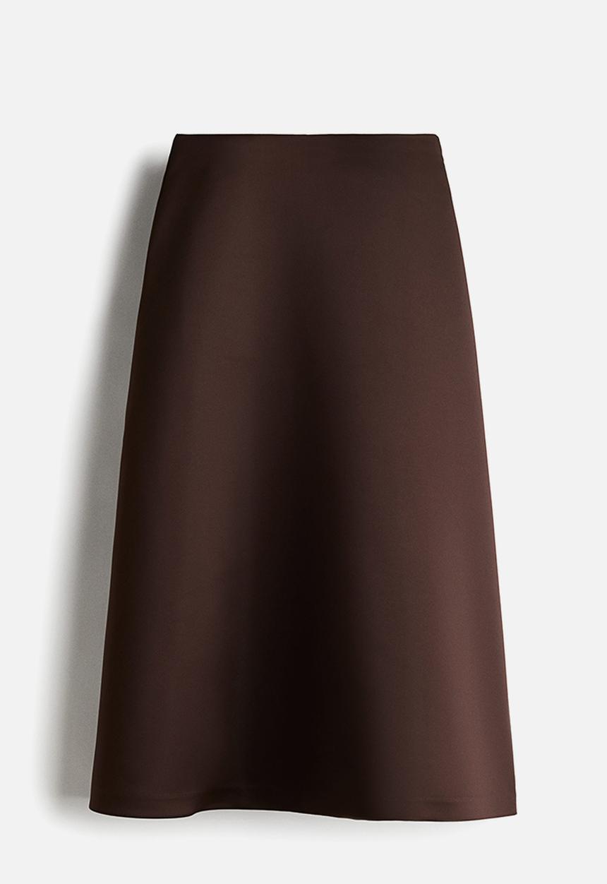 H&M - A-line skirt - dark brown