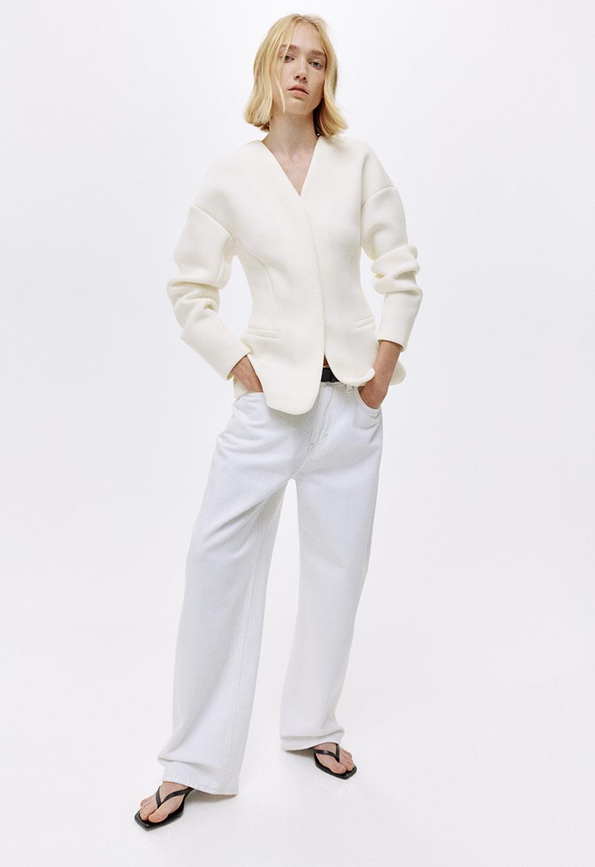 H&M - Scuba blazer - white