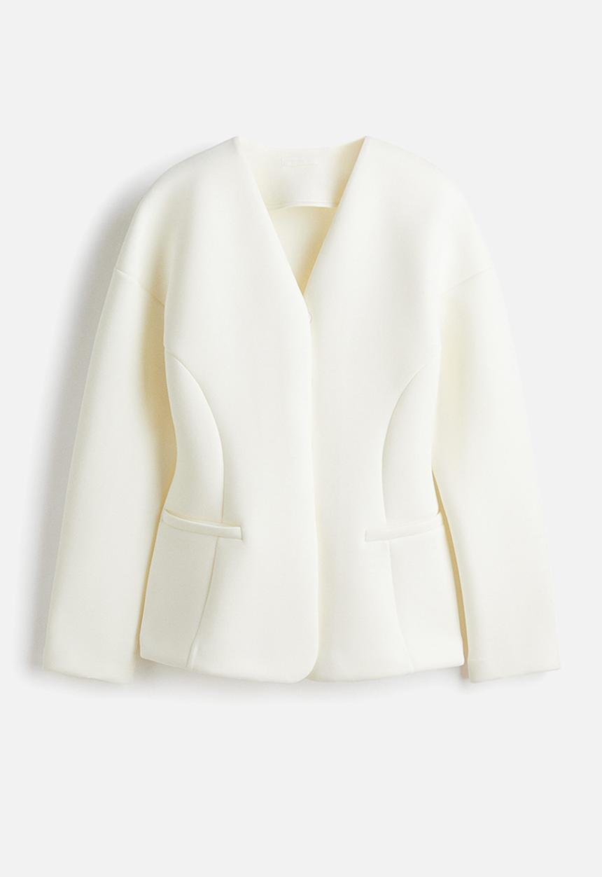 H&M - Scuba blazer - white