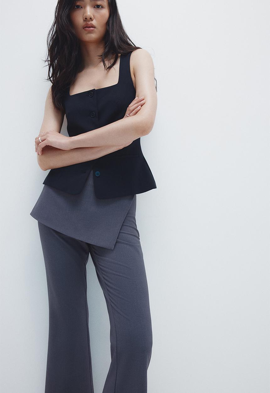 H&M - Skirt-layered trousers - dark grey