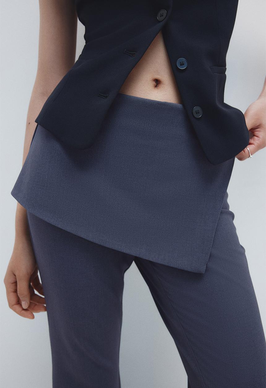 H&M - Skirt-layered trousers - dark grey