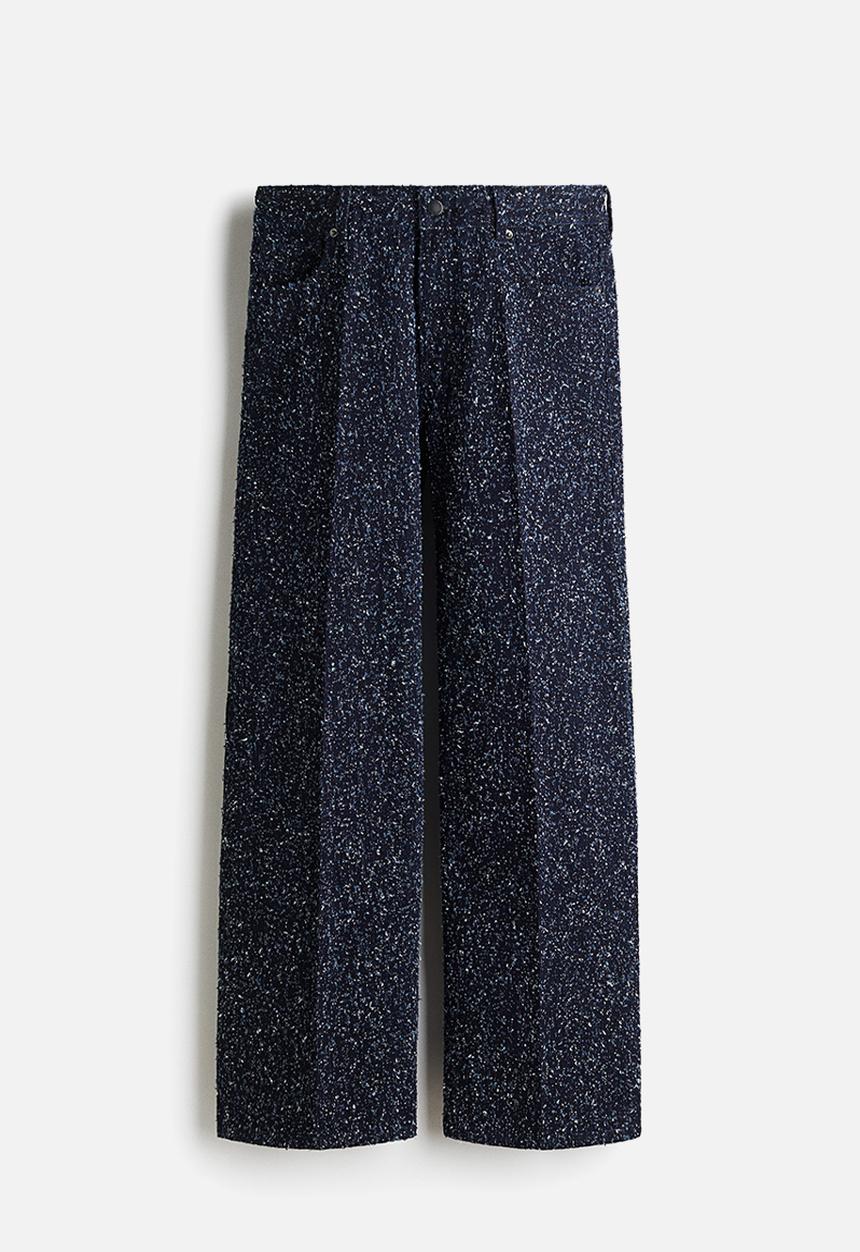 H&M - Boucle denim jeans - navy blue/glittery