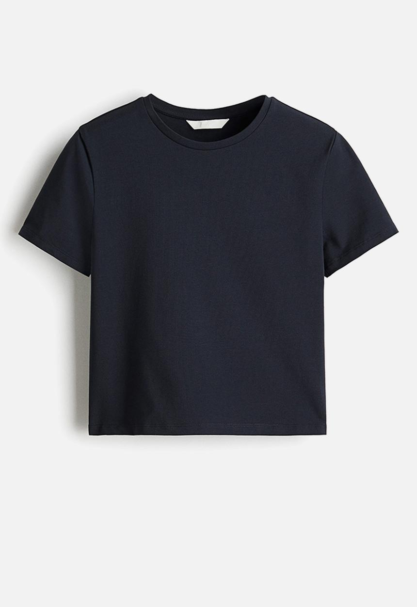 H&M - Short t-shirt - navy blue