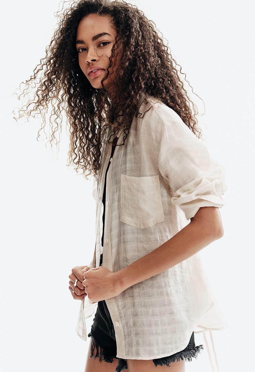 H&M - Oversized shirt - light beige