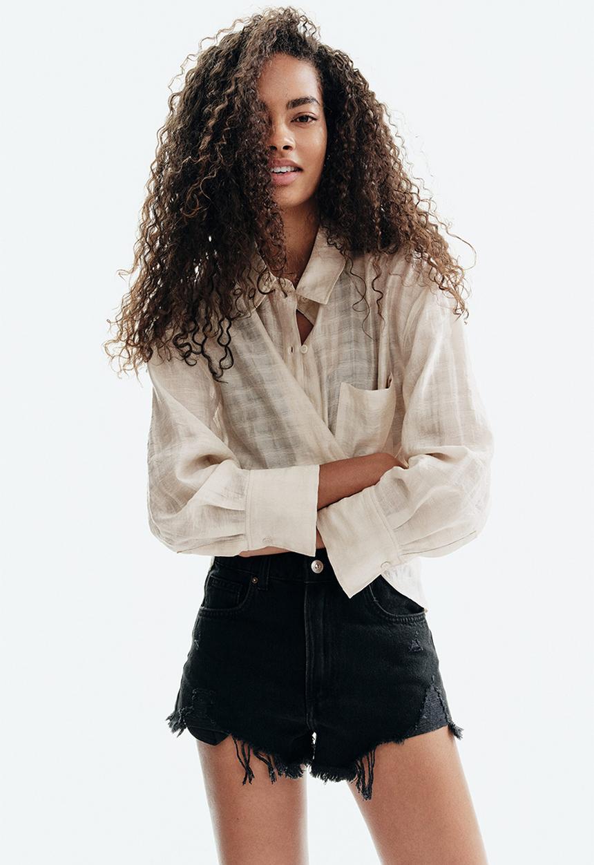 H&M - Oversized shirt - light beige
