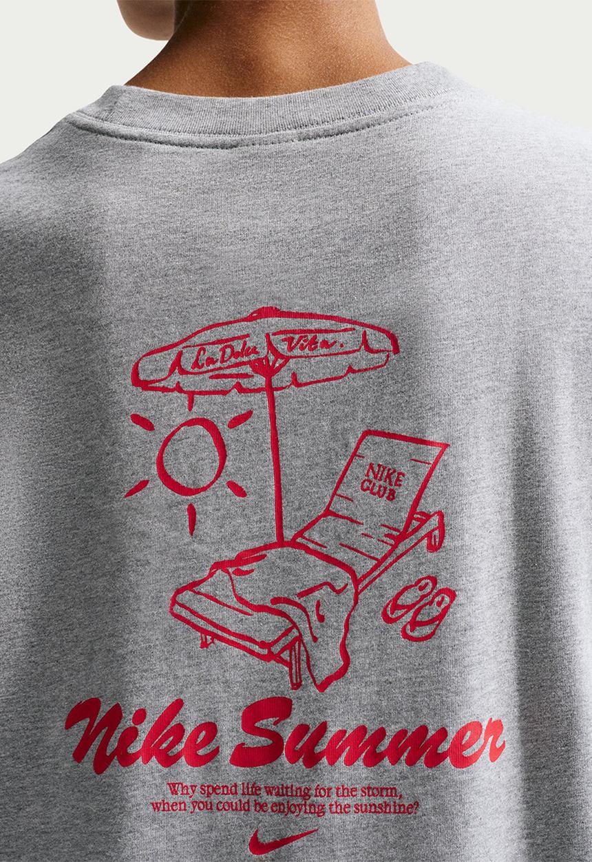 Nike - W Nsw Nvlty Boxy Os Tee - Dk Grey Heather