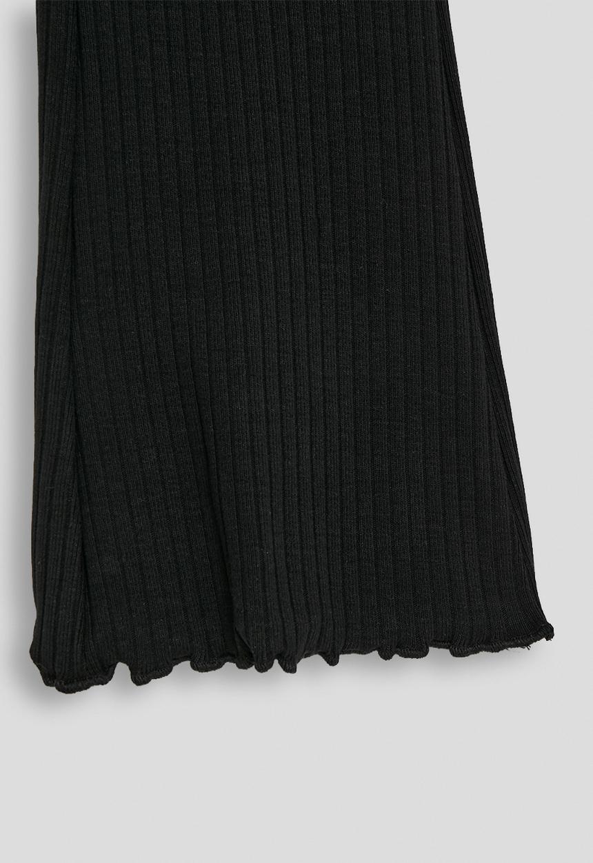MANGO - Leggings flare  -  black