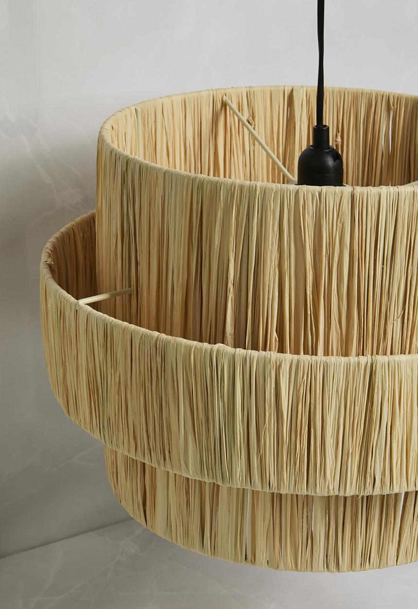 Sixth Floor - The Lumina Raffia Pendant - light brown