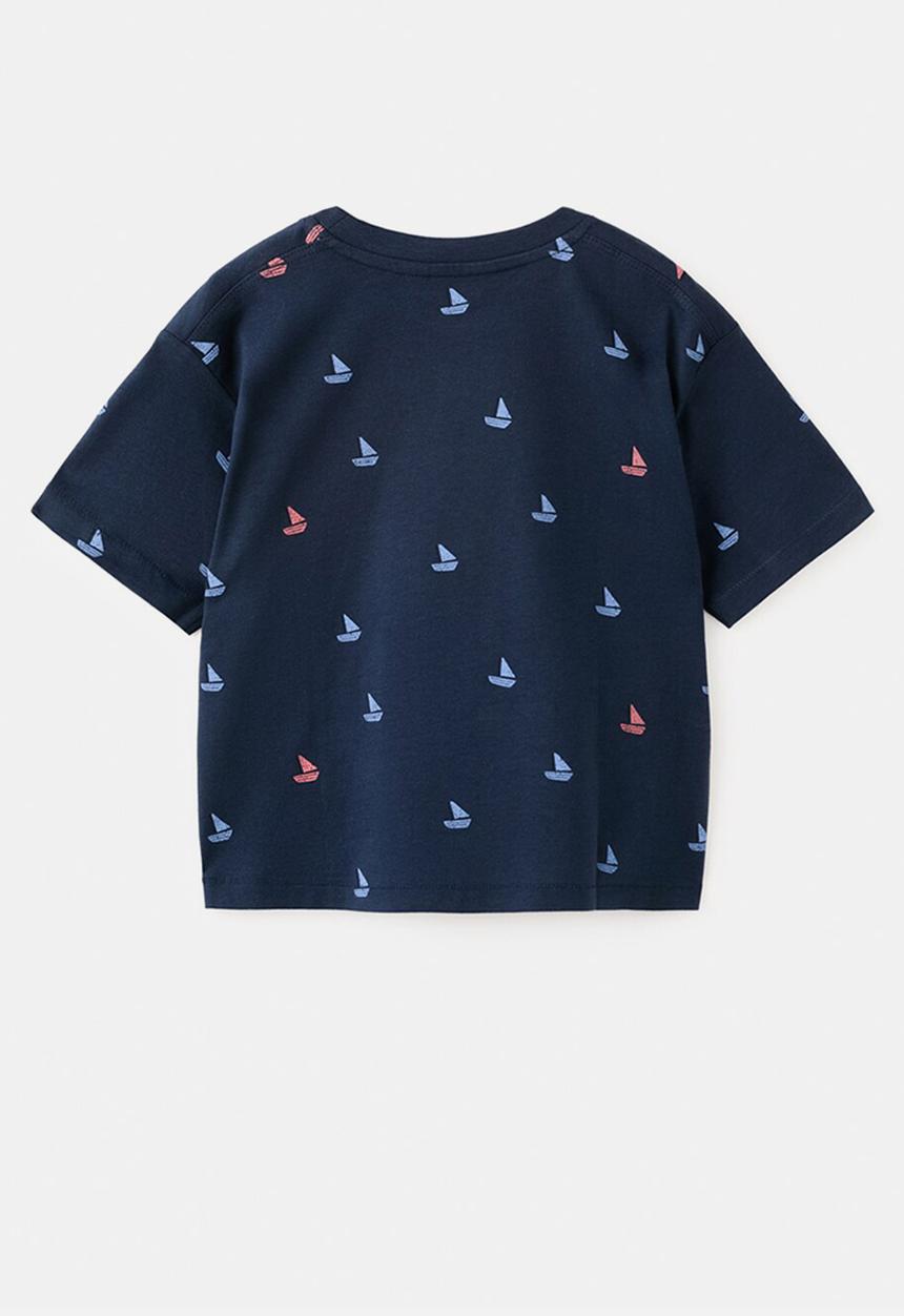 MANGO - T-Shirt Fboataop - Navy