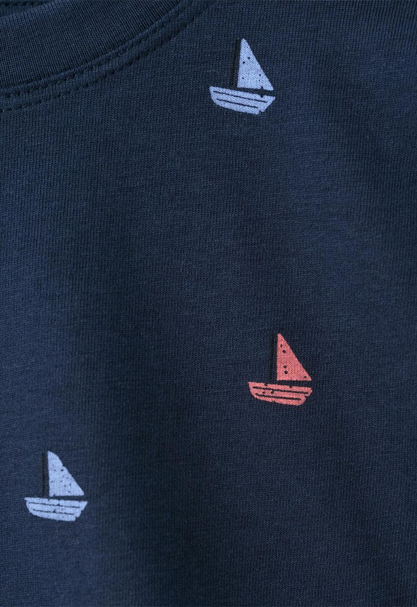 MANGO - T-Shirt Fboataop - Navy