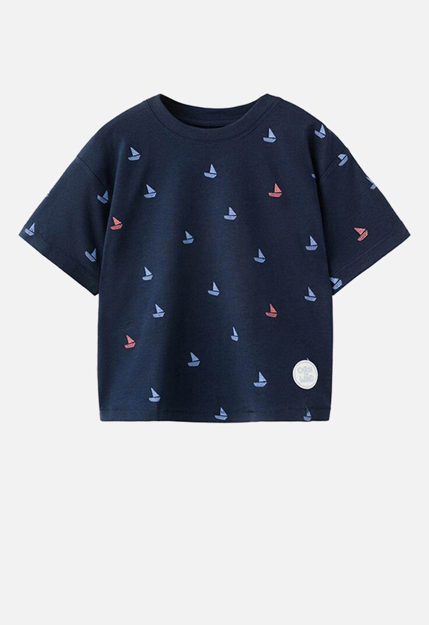 MANGO - T-Shirt Fboataop - Navy