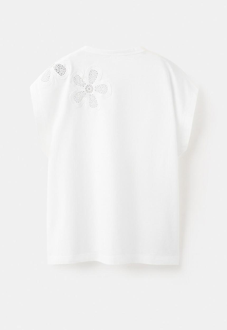 MANGO - T-Shirt FLORA - Natural