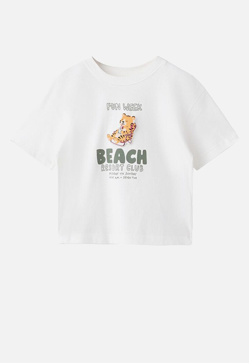 MANGO - T-Shirt MBEACH - White