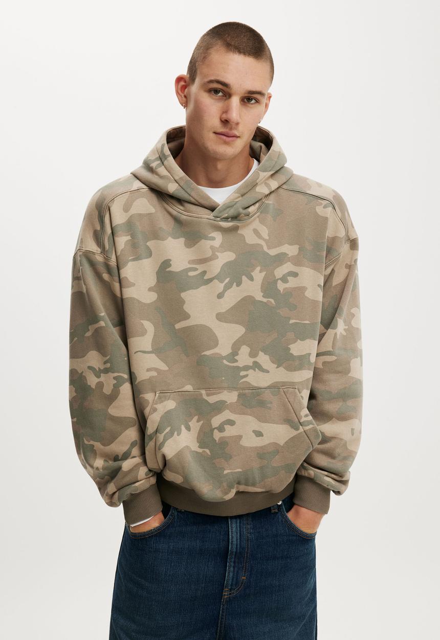 Cotton On - Box Fit Hoodie - Jungle Camo Wash