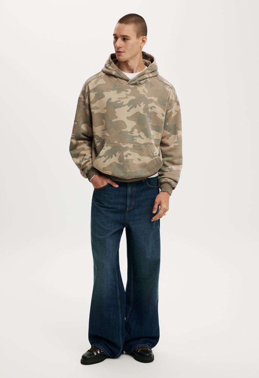 Cotton On - Box Fit Hoodie - Jungle Camo Wash