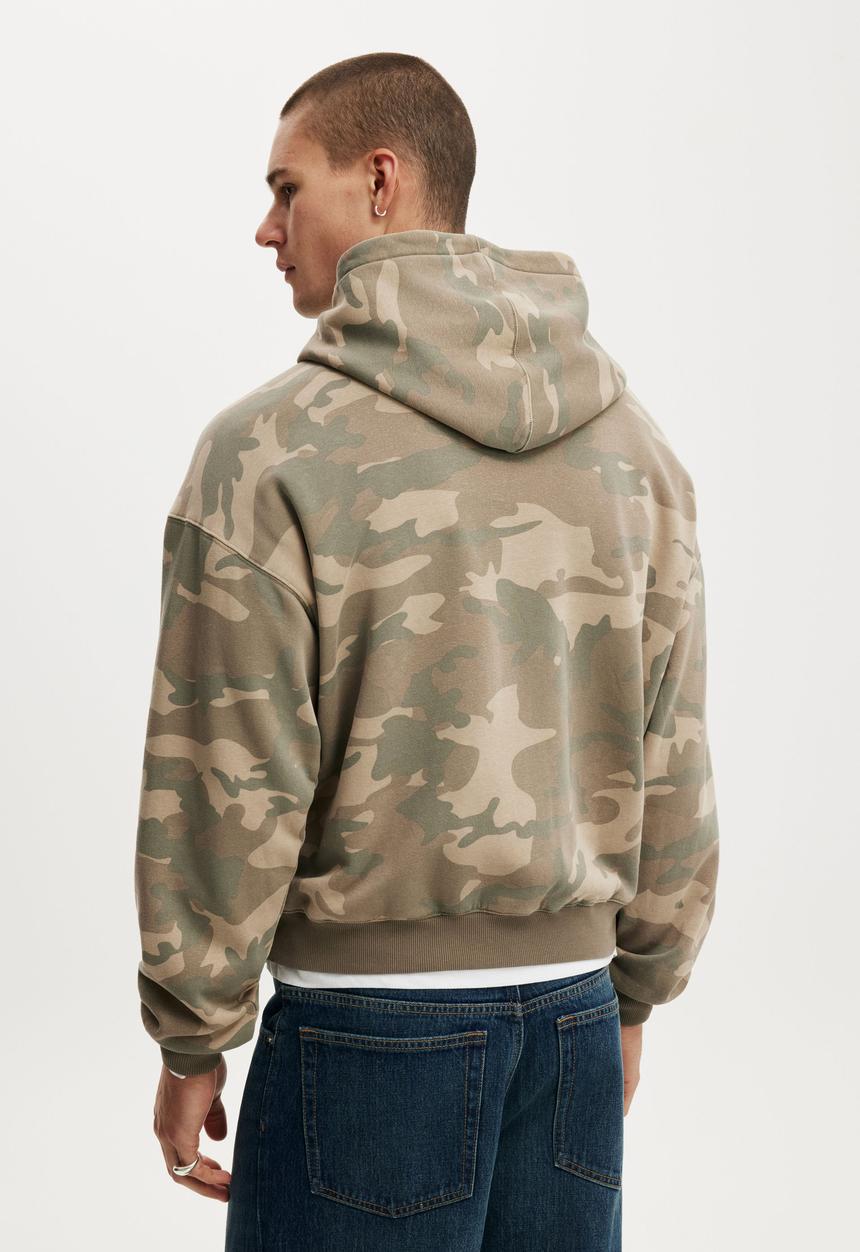 Cotton On - Box Fit Hoodie - Jungle Camo Wash
