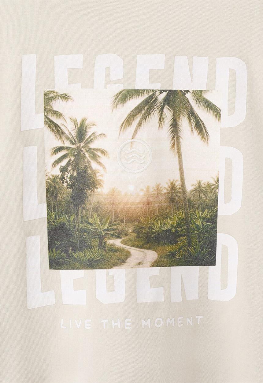 MANGO - T-Shirt LEGEND - Light/Pastel Brown