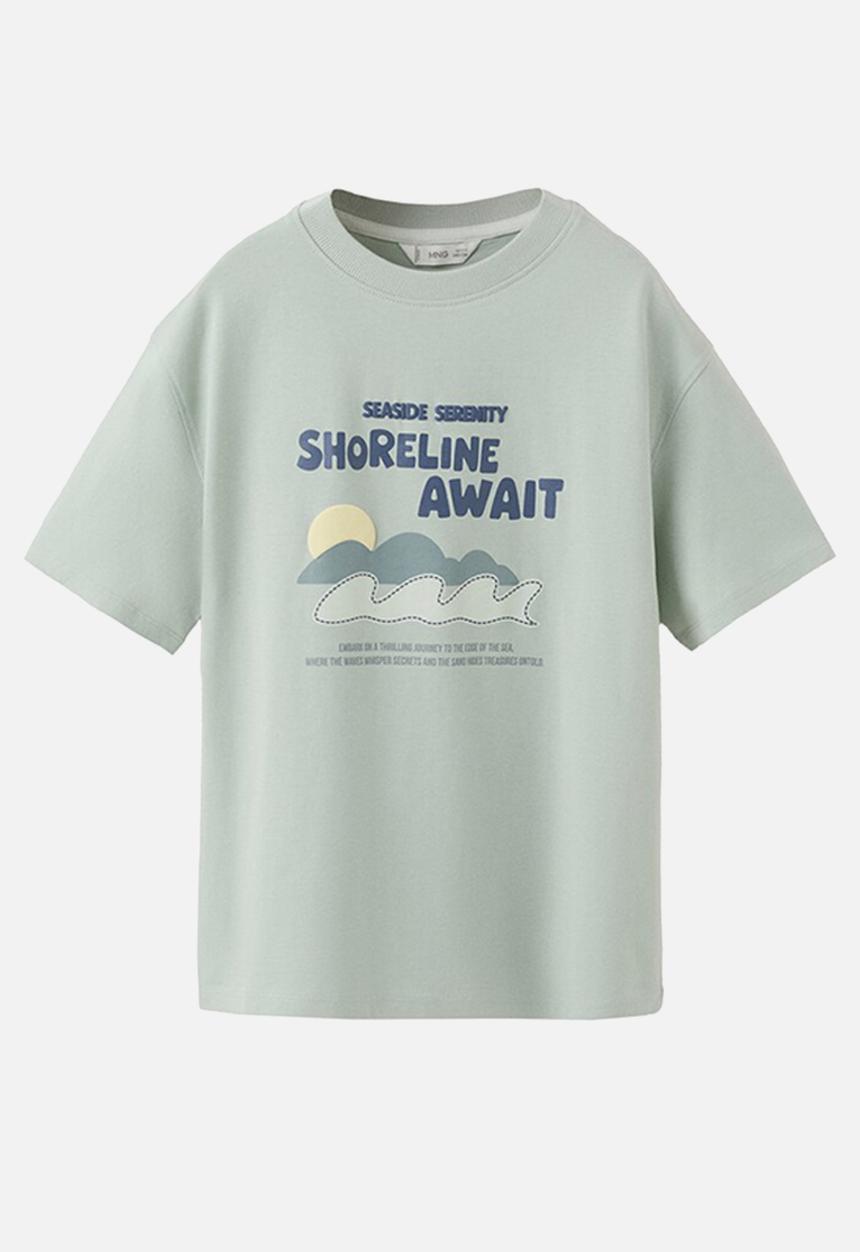 MANGO - T-Shirt MRESORT - Turquoise / Aqua