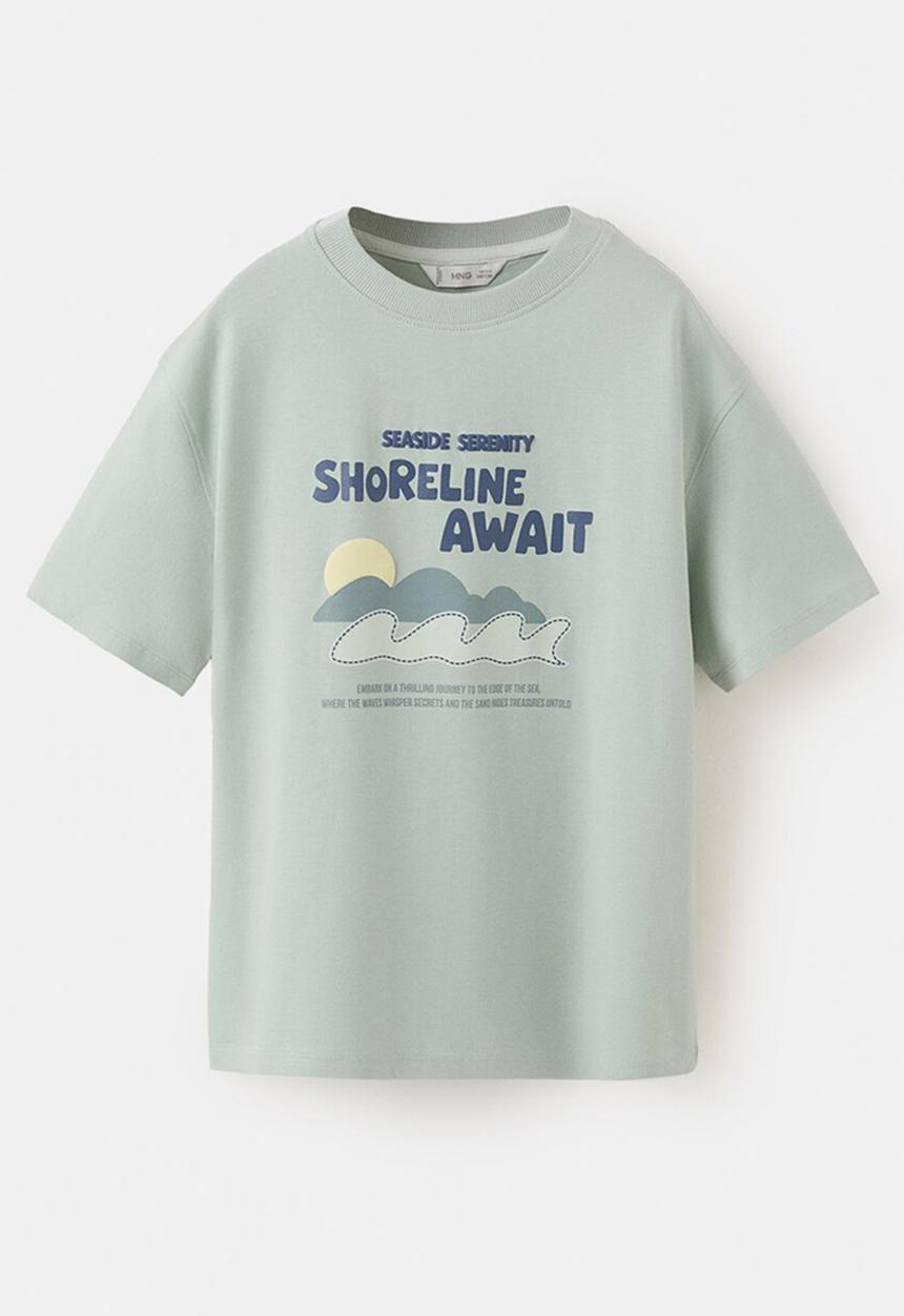 MANGO - T-Shirt MRESORT - Turquoise / Aqua