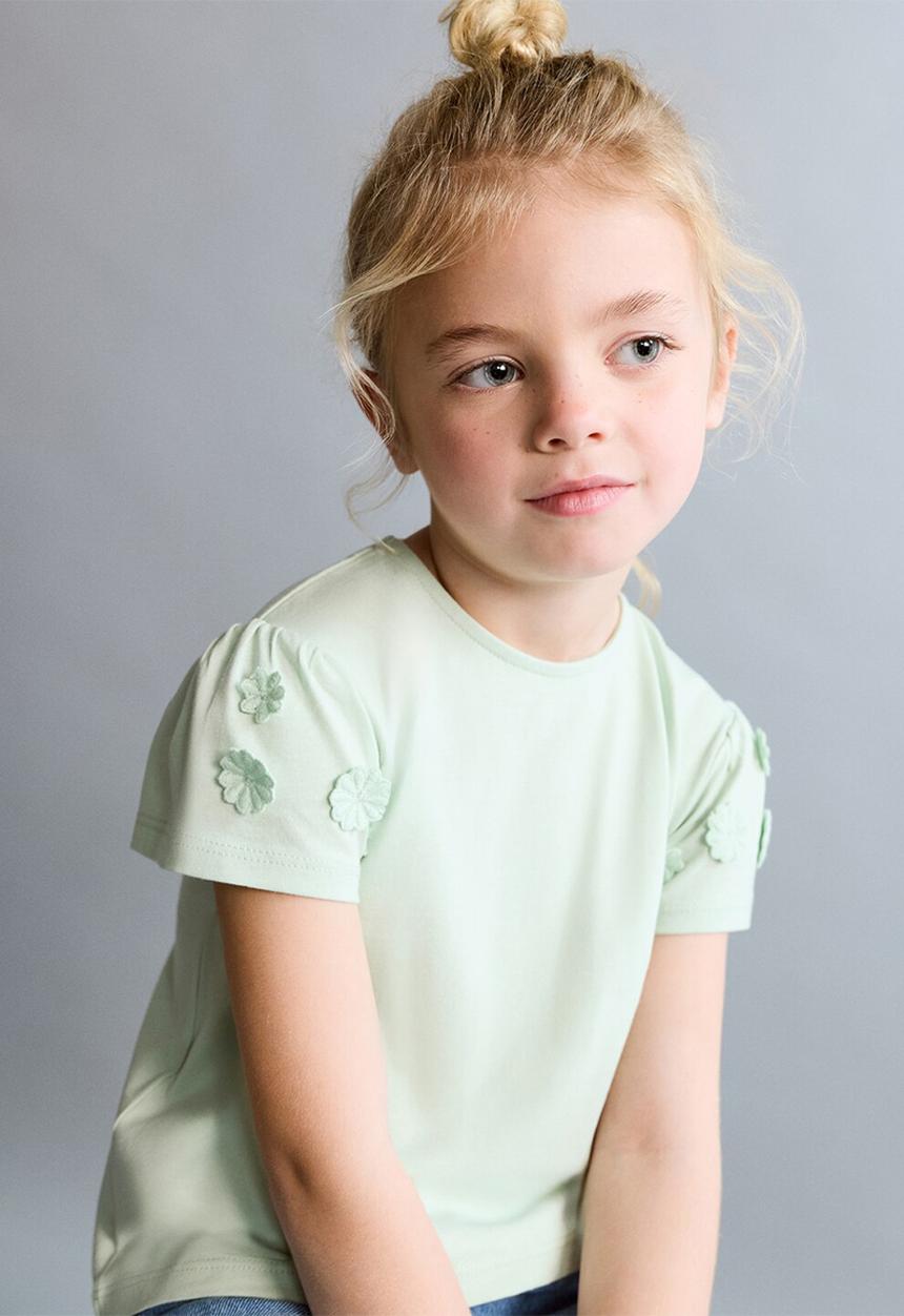 MANGO - T-Shirt PACHI - Turquoise / Aqua