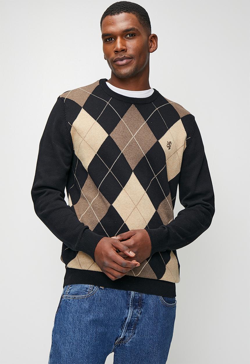 Pringle of Scotland - Paul Argyle Crew Knitwear - Black