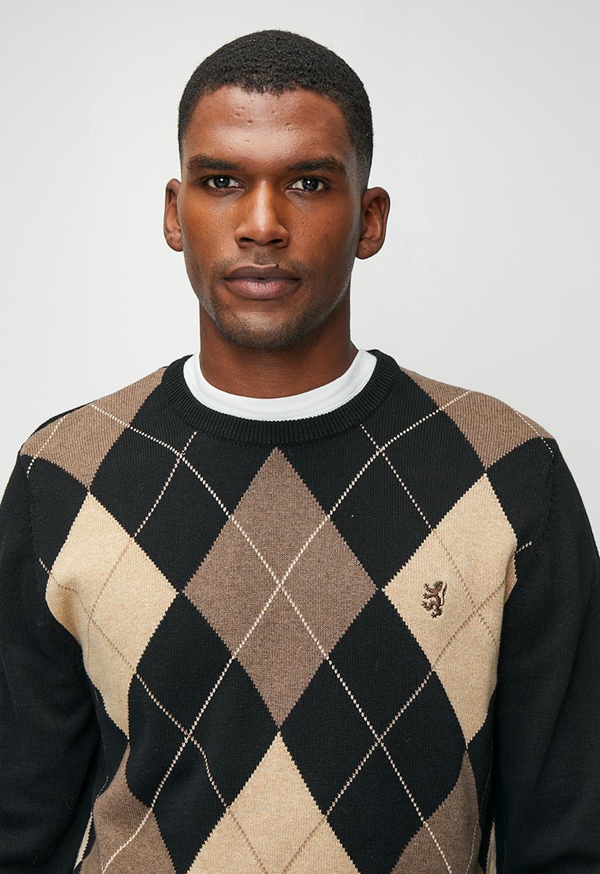 Pringle of Scotland - Paul Argyle Crew Knitwear - Black