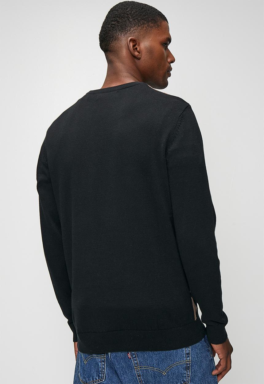 Pringle of Scotland - Paul Argyle Crew Knitwear - Black