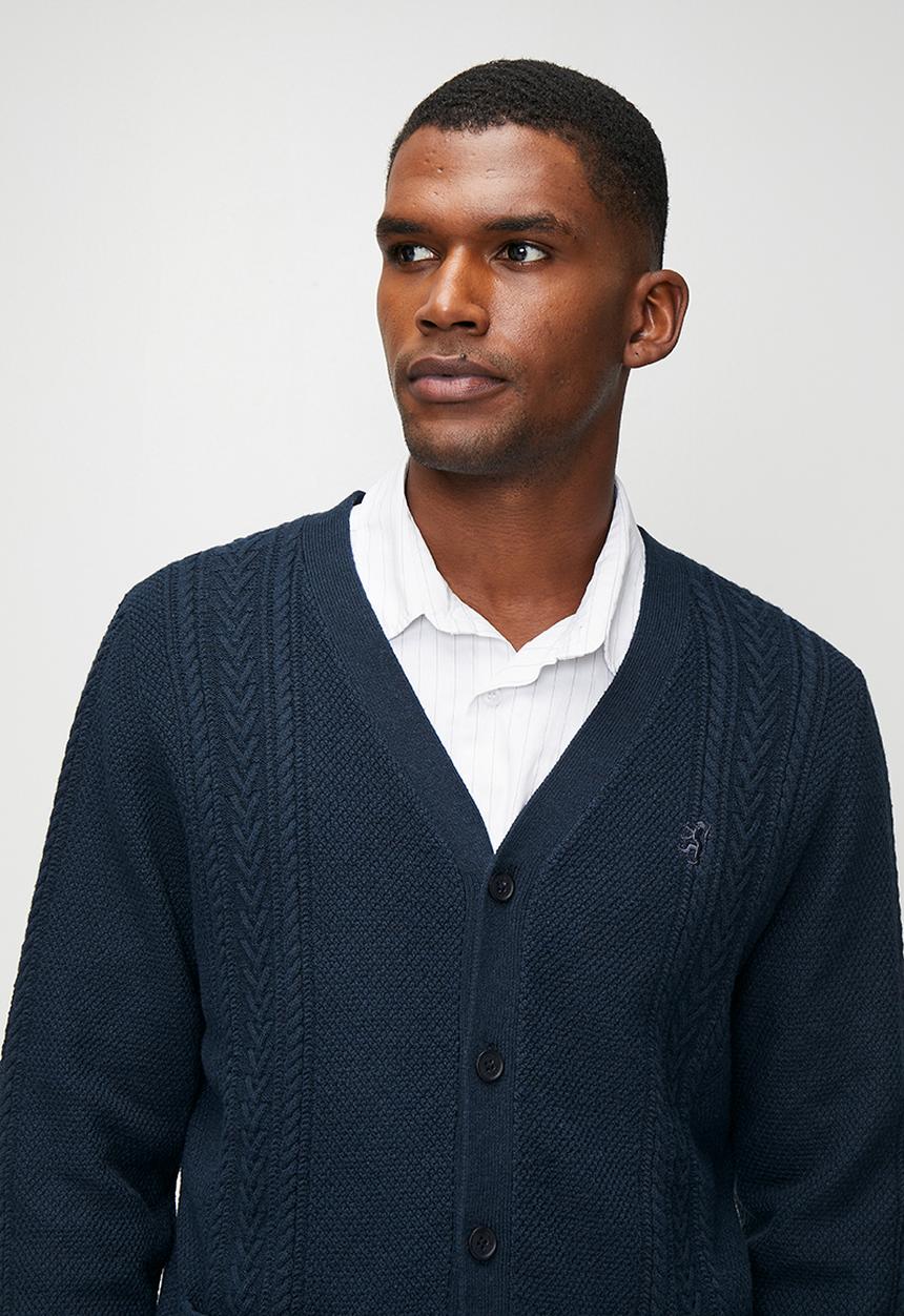 Pringle of Scotland - Steven Cable Cardigan - Navy