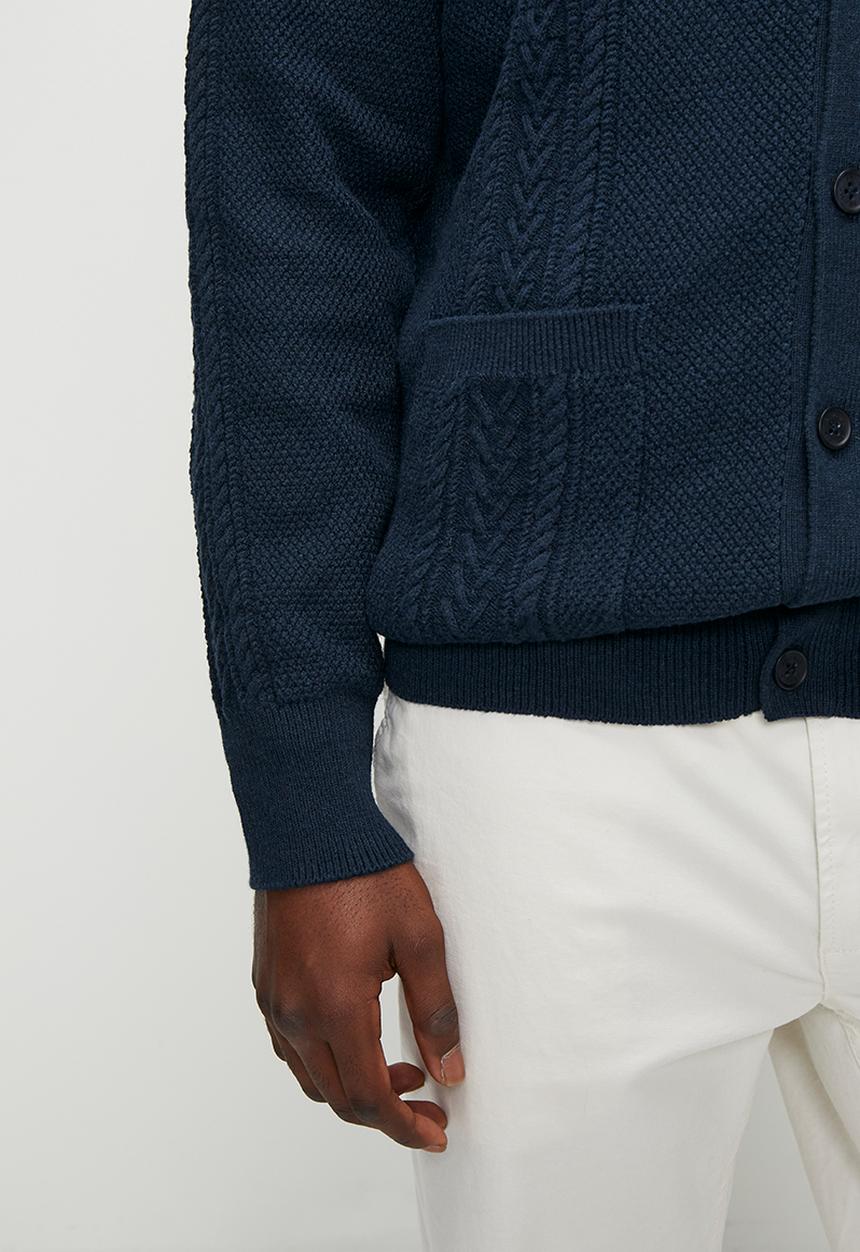 Pringle of Scotland - Steven Cable Cardigan - Navy