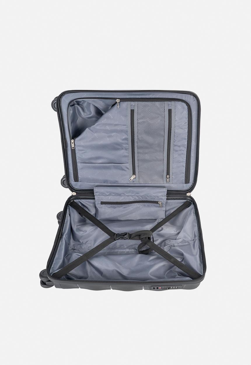 Elle - Carry-on trolley case with TSA lock - Black