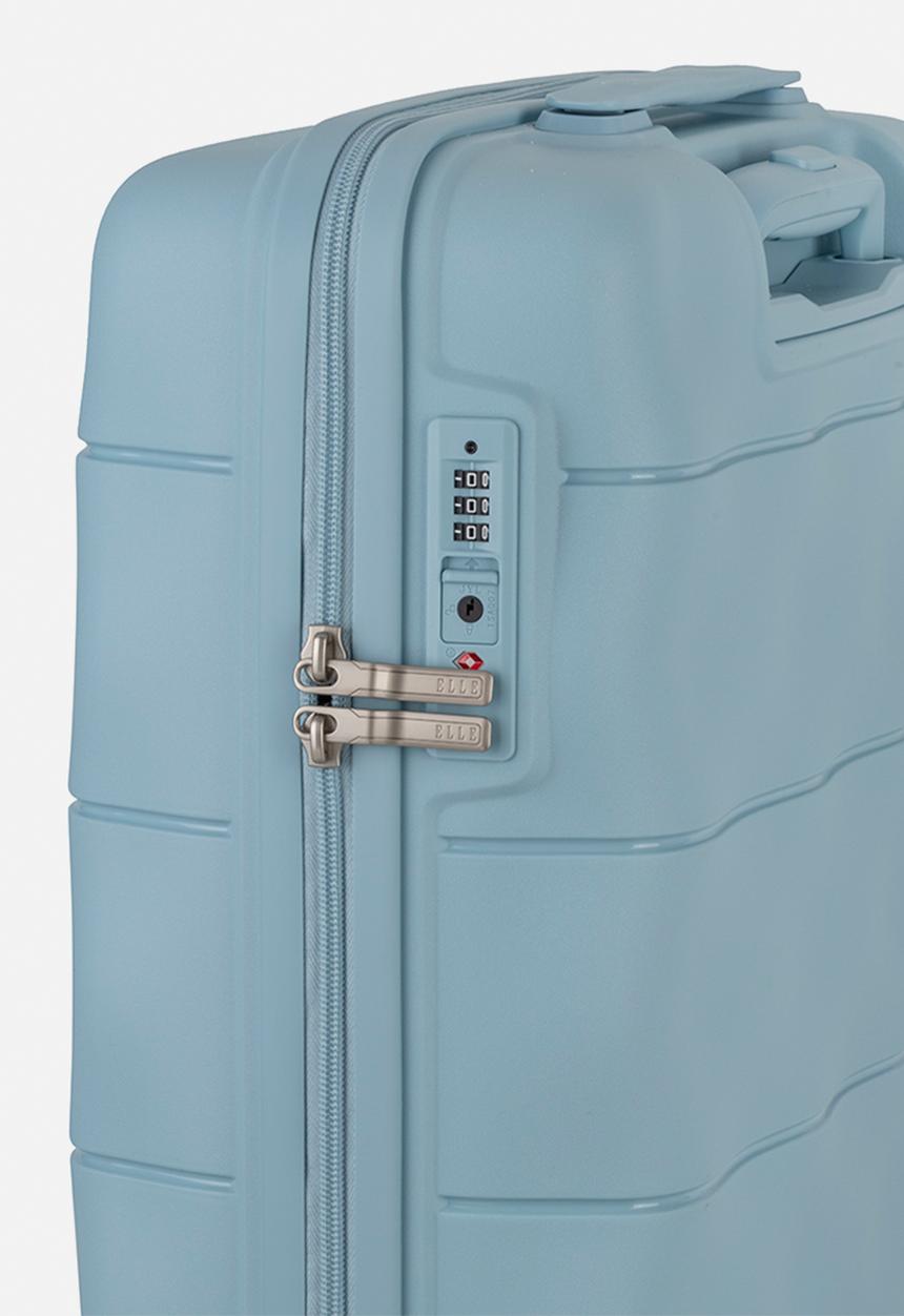 Elle - Carry-on trolley case with TSA lock - Blue