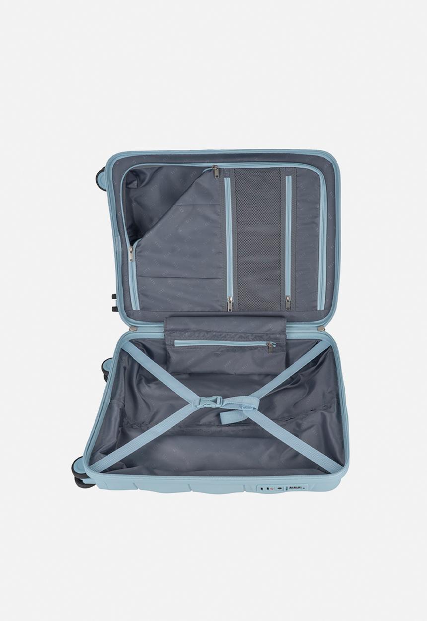 Elle - Carry-on trolley case with TSA lock - Blue
