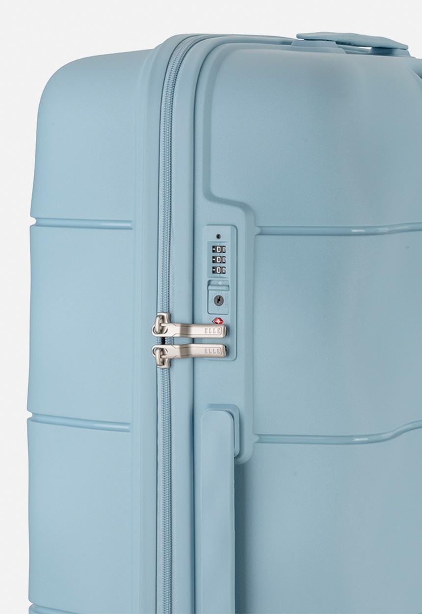 Elle - Large 4-wheel trolley case with TSA lock - Blue