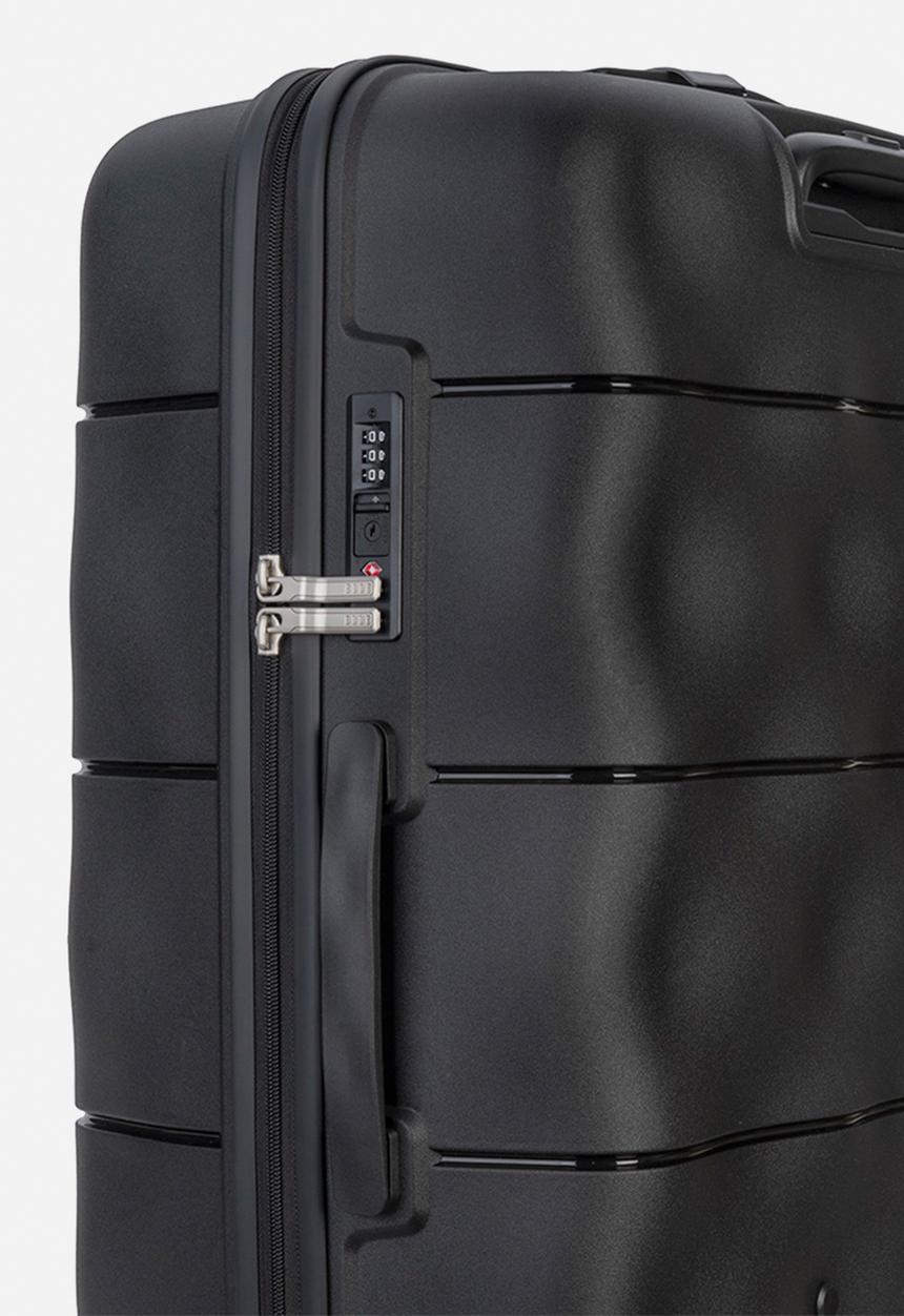 Elle - Large 4-wheel trolley case with TSA lock - Black