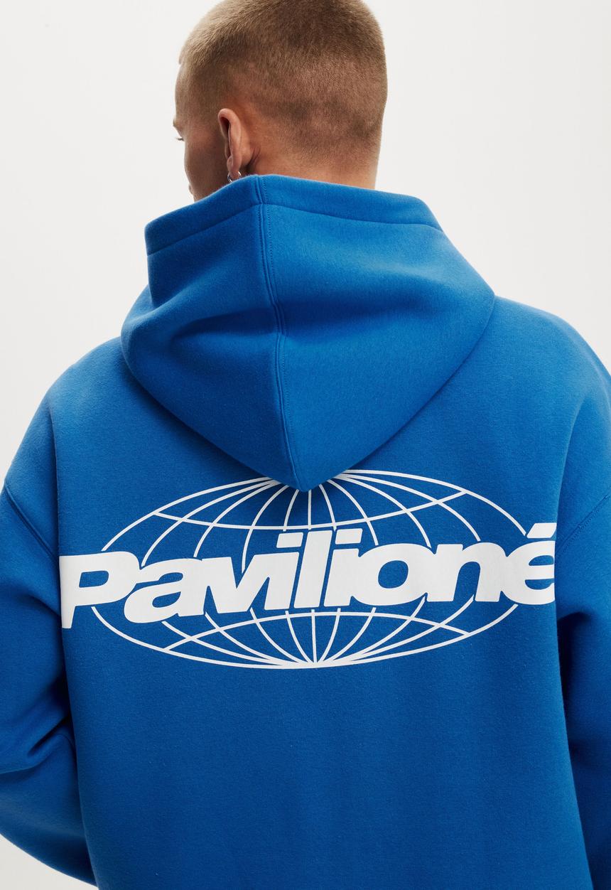 Cotton On - Box Fit Graphic Hoodie - Carolina Blue/Pavilione