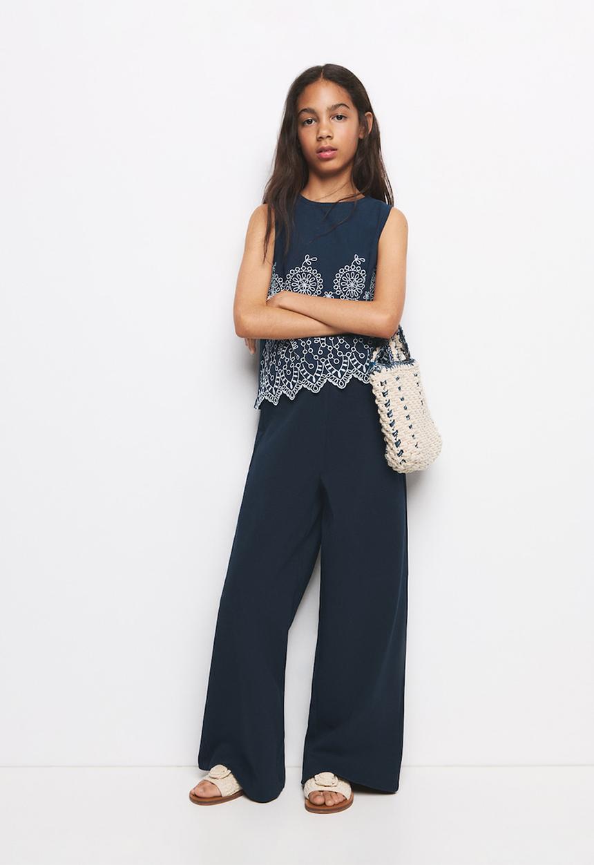 MANGO - Trousers Sargi - Navy