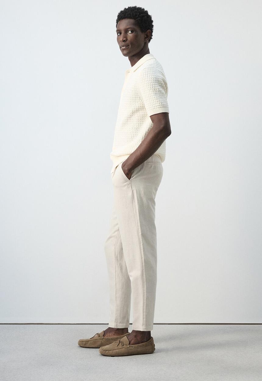 MANGO - Trousers Romelino - Light Beige