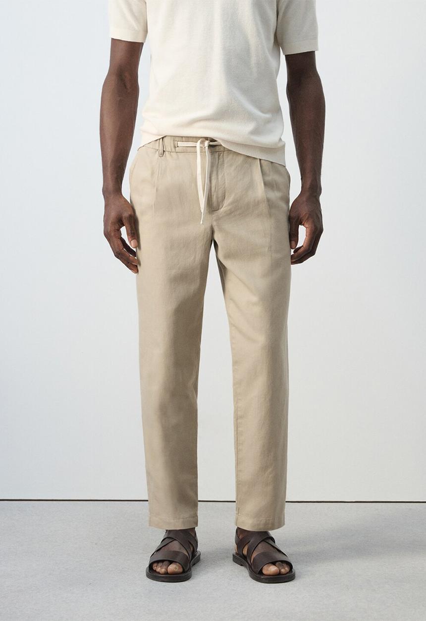 MANGO - Trousers Romelino - Beige