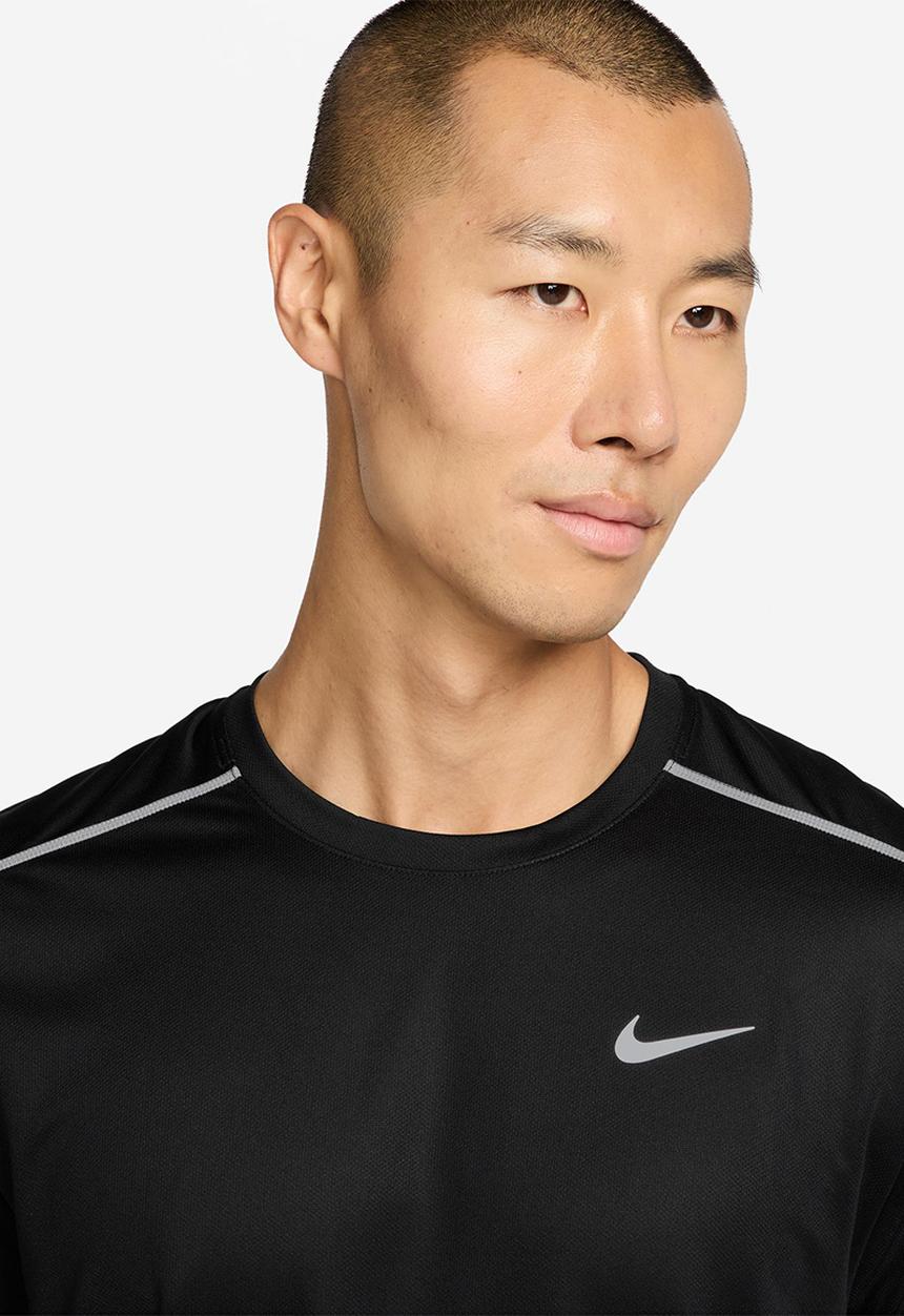 Nike - Miler  Dri-FIT Short-Sleeve Running Top  - Black/Reflective Silv