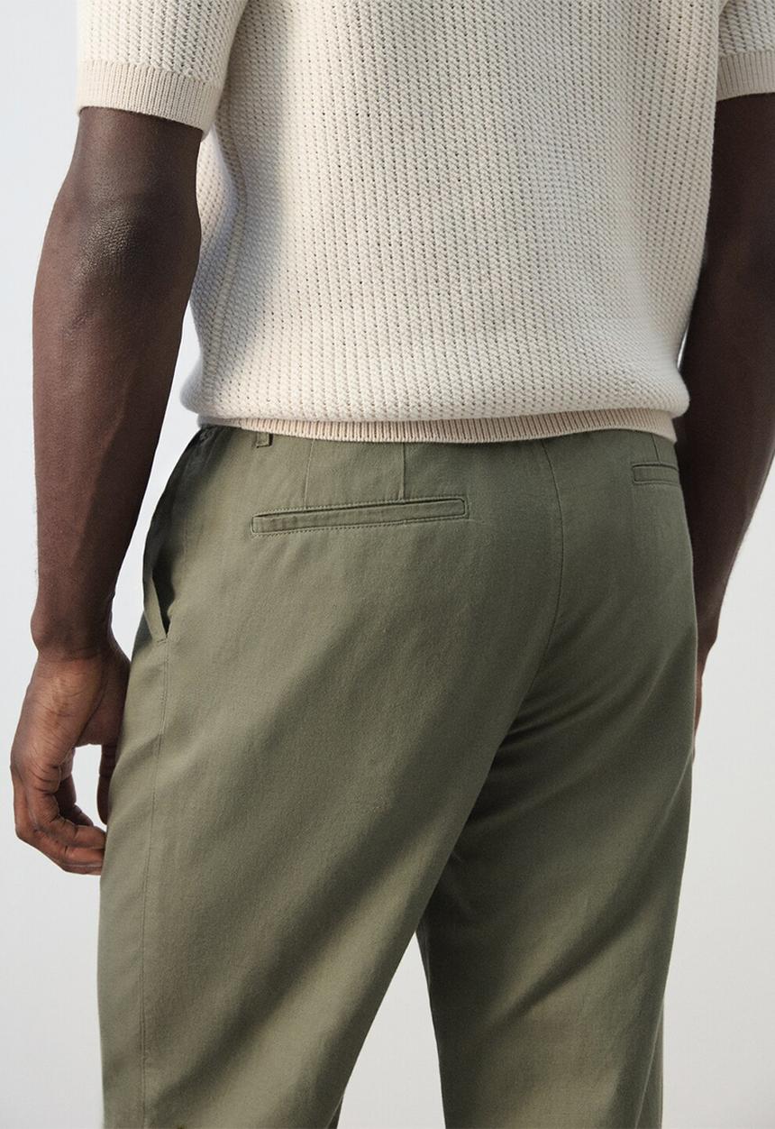 MANGO - Trousers Romelino - Medium Green