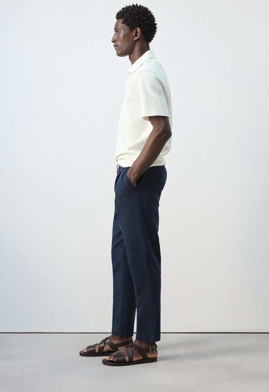 MANGO - Trousers Romelino - Navy
