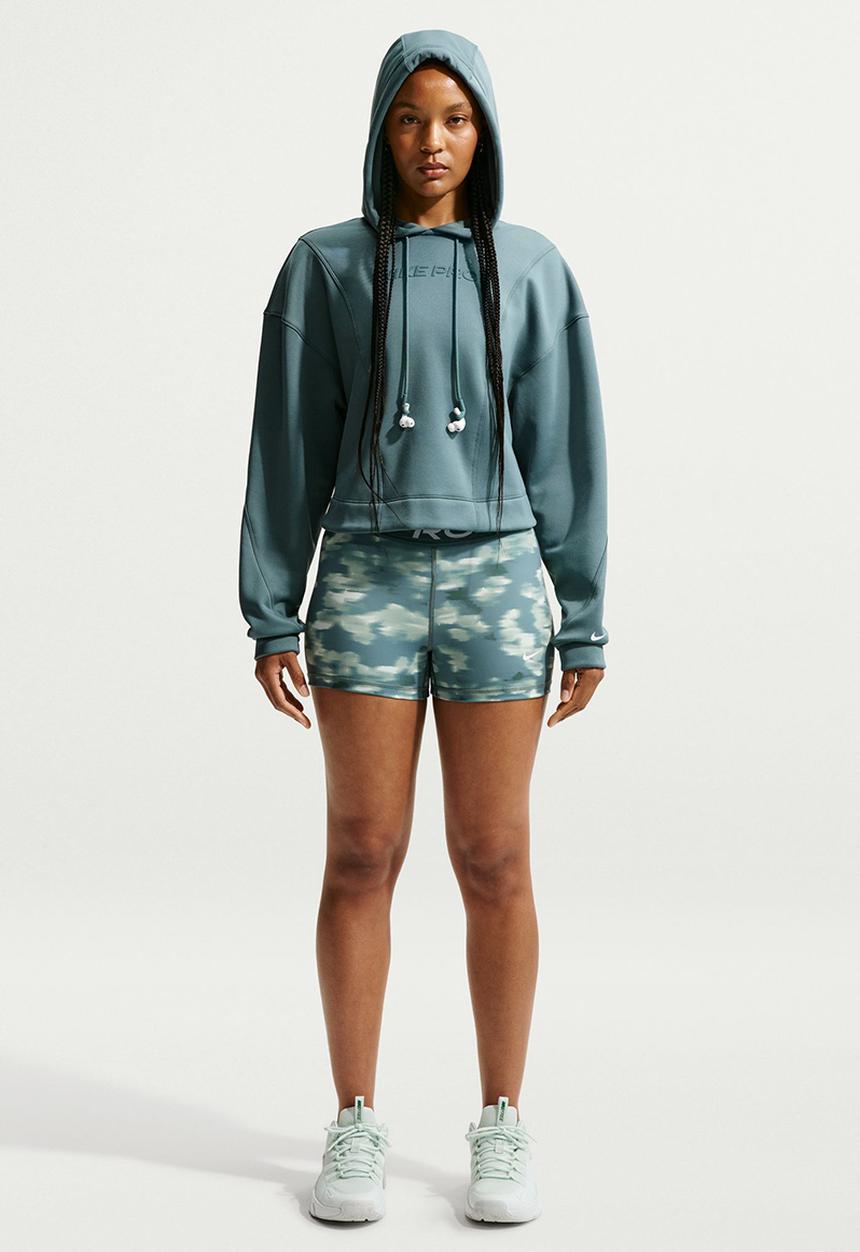 Nike - W Np Tf Hoodie Flc Gg - Mineral Slate/White