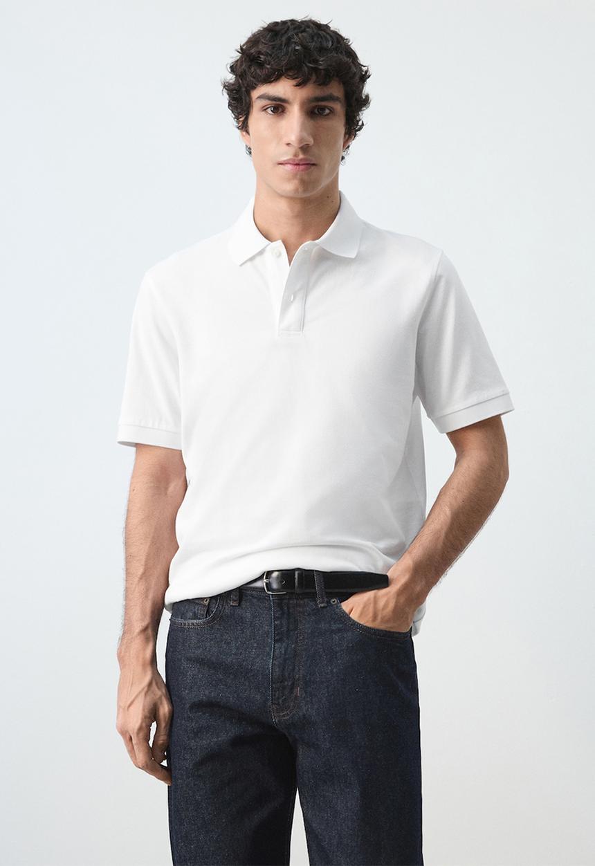 MANGO - Polo Shirt Rea - White
